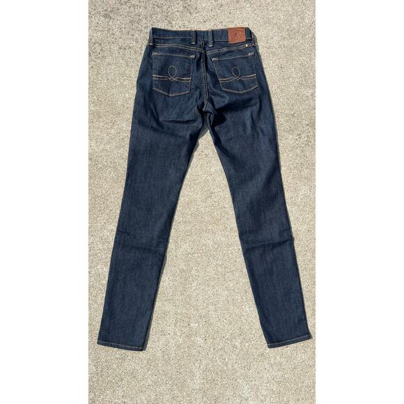 Lucky Brand Pants Women Size 4/27 Regular Dark Wash Sofia Skinny Jeans Grunge - Picture 5 of 6
